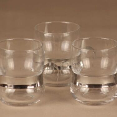 Iittala Paula juomalasi, 20 cl, 3 kpl, suunnittelija Jorma Vennola, 20 cl, metalliotin