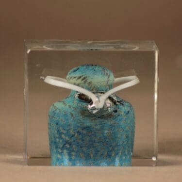 Nuutajärvi vuosikuutio, 1988, suunnittelija Oiva Toikka, 1988, signeerattu, numeroitu