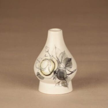 Arabia HLA 102/1 maljakko, käsinmaalattu, suunnittelija Hilkka-Liisa Ahola, käsinmaalattu, signeerattu, kukka