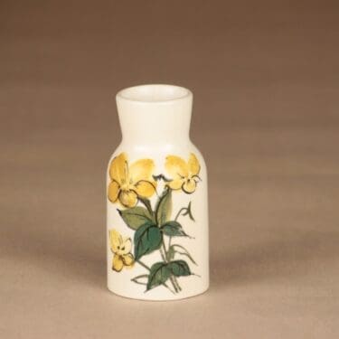 Arabia HLA 101/1 maljakko, käsinmaalattu, suunnittelija Hilkka-Liisa Ahola, käsinmaalattu, signeerattu, kukka