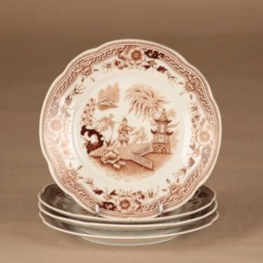 Arabia Singapore lautanen, 17 cm, 4 kpl, suunnittelija tuntematon, 17 cm