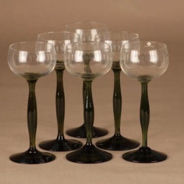 Karhula viinilasi, 10 cl, 6 kpl, suunnittelija Göran Hongell, 10 cl