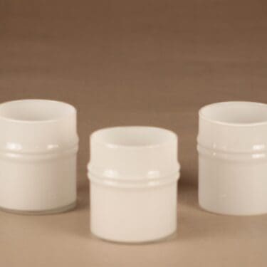 Iittala 2005 juomalasi, opaalivalkoinen, 3 kpl, suunnittelija Timo Sarpaneva,