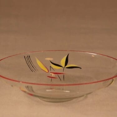 Kauklahden lasi kulho, käsinmaalattu, suunnittelija , käsinmaalattu