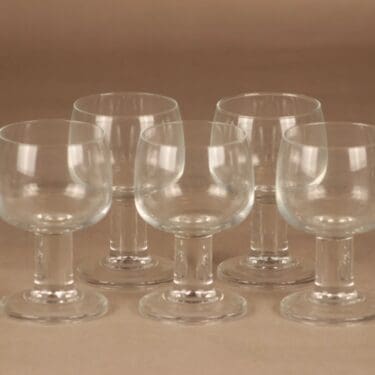 Iittala Jurmo punaviinilasi, kirkas, 5 kpl, suunnittelija Timo Sarpaneva,