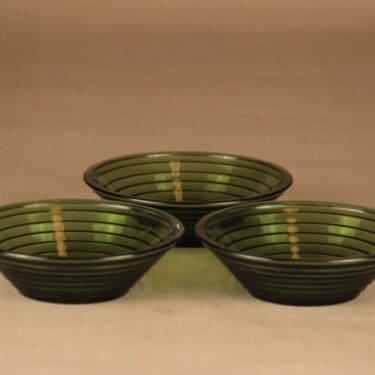 Iittala Aalto  kulho, vihreä, 3 kpl, suunnittelija Aino Aalto,