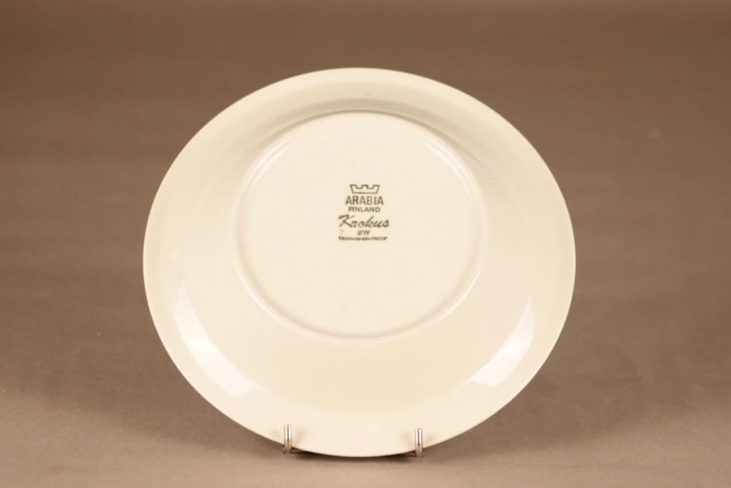 Arabia Krokus lautanen, syvä, suunnittelija Esteri Tomula, syvä, kukka, serikuva kuva 3