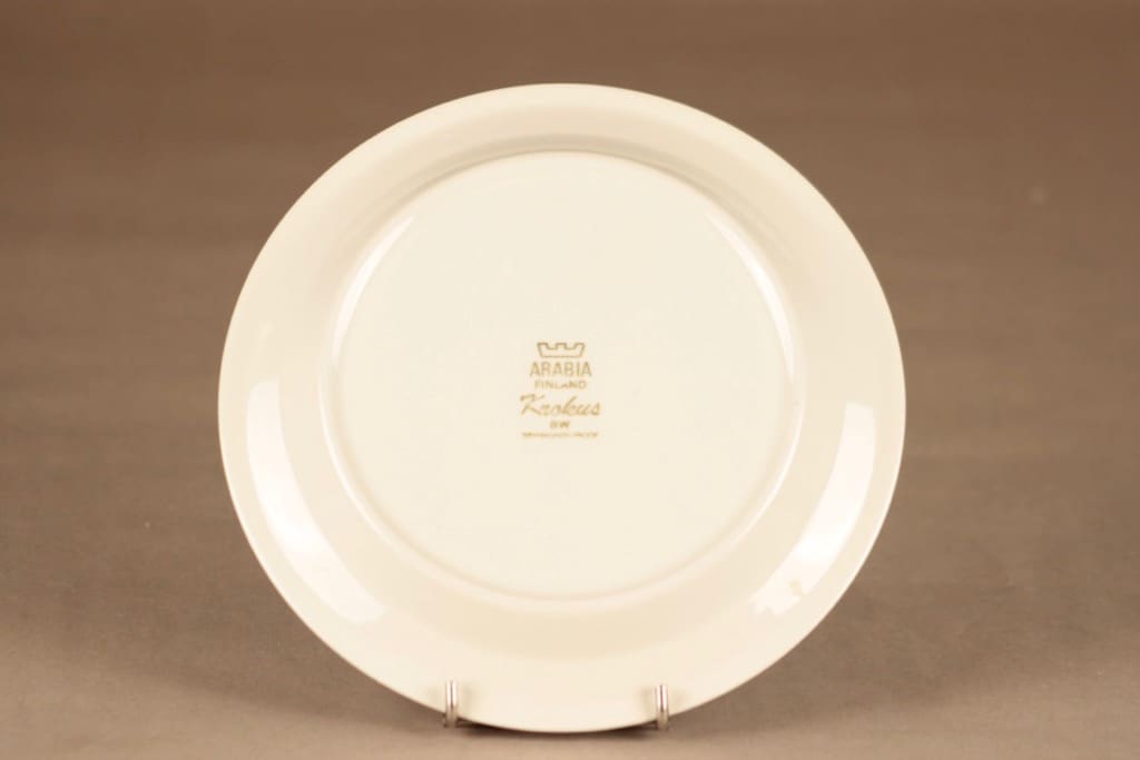 Arabia Krokus lautanen, 19.5 cm, suunnittelija Esteri Tomula, 19.5 cm, kukka, serikuva kuva 3