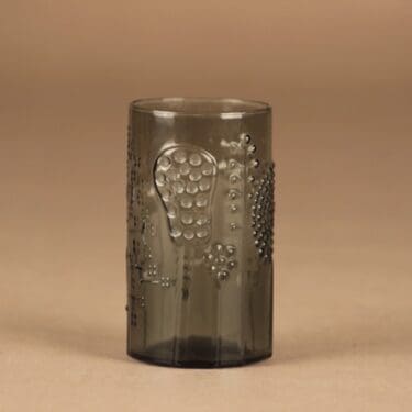 Nuutajärvi Flora juuomalasi 20 cl, harmaa suunnittelija Oiva Toikka