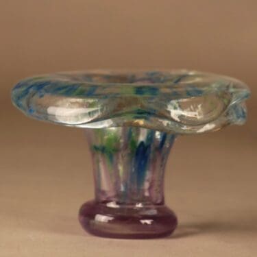 Riihimäen lasi Bora Bora veistos, signeerattu, suunnittelija Helena Tynell, signeerattu, signeerattu