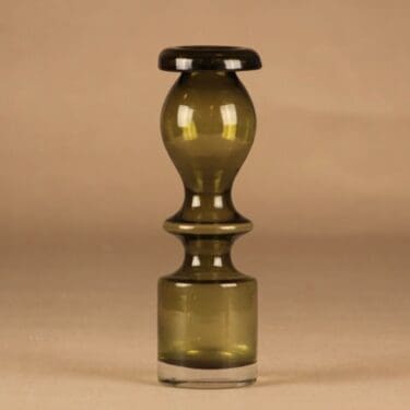 Riihimäen lasi Pompadour maljakko, vihreä, suunnittelija Nanny Still,