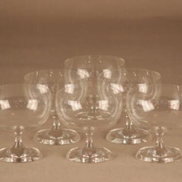 Iittala Seitsemän aurinkoa jälkiruokamalja, kirkas, 6 kpl, suunnittelija Tapio Wirkkala,