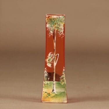 Riihimäen lasi vase, hand-painted designer ???