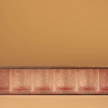 Nuutajärvi Relief snapsilasi, kirkas, 6 kpl, suunnittelija Heikki Orvola, 6 cl