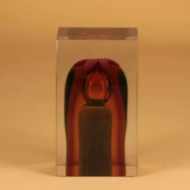 Nuutajärvi lasiveistos, signeerattu, uniikki, suunnittelija Oiva Toikka, signeerattu, uniikki, signeerattu, uniikki