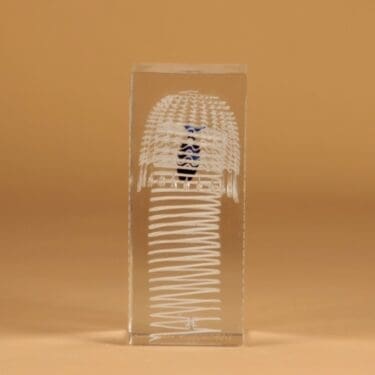 Nuutajärvi lasiveistos, monivärinen, suunnittelija Oiva Toikka, signeerattu kuva 4