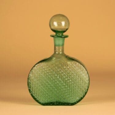 Riihimäen lasi Flindari karahvi, vaaleanvihreä, suunnittelija Nanny Still, vaaleanvihreä